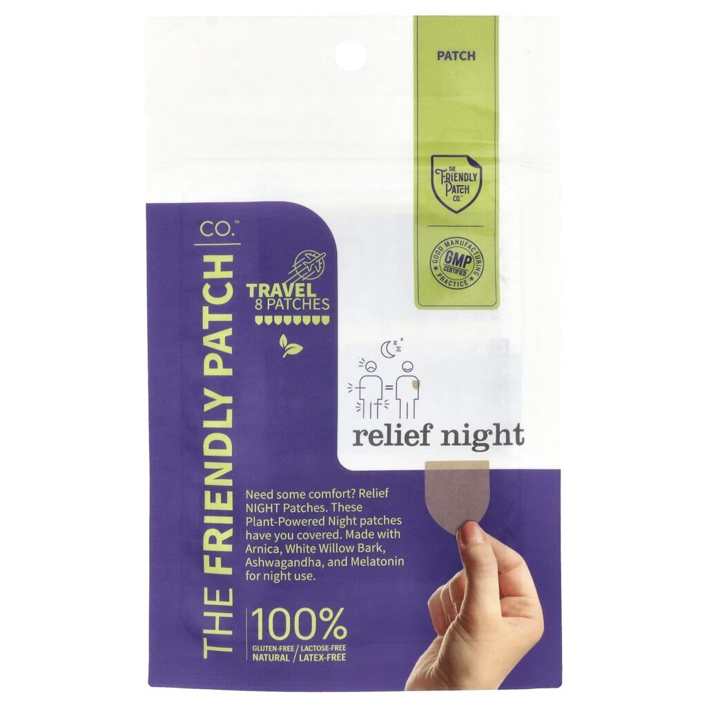 The Friendly Patch Adesivos para Viagem Relief Night 8 Adesivos