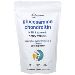 Micro Ingredients Glicosamina Condroitina MSM e Cúrcuma 300 Comprimidos Bipartidos