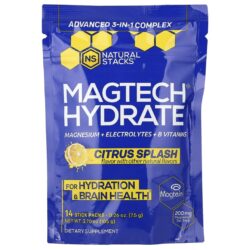 Natural Stacks Magtech® Hydrate Splash de Cítricos 14 Embalagens Stick-pack 75 g (026 oz) Cada