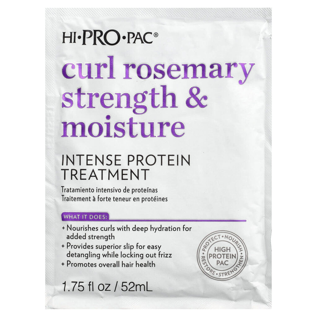 Hi Pro Pac Curl Alecrim Força e Hidratação Tratamento Intenso de Proteína 52 ml (175 fl oz)