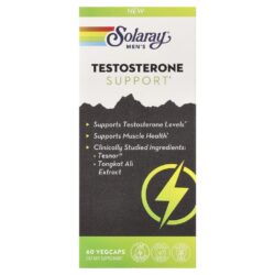 Solaray Suporte de Testosterona Masculina 60 VegCaps