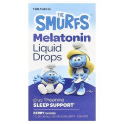 The Smurfs Gotas Líquidas de Melatonina A partir de 3 Anos de Idade Fruto Silvestre 30 ml (1 fl oz)