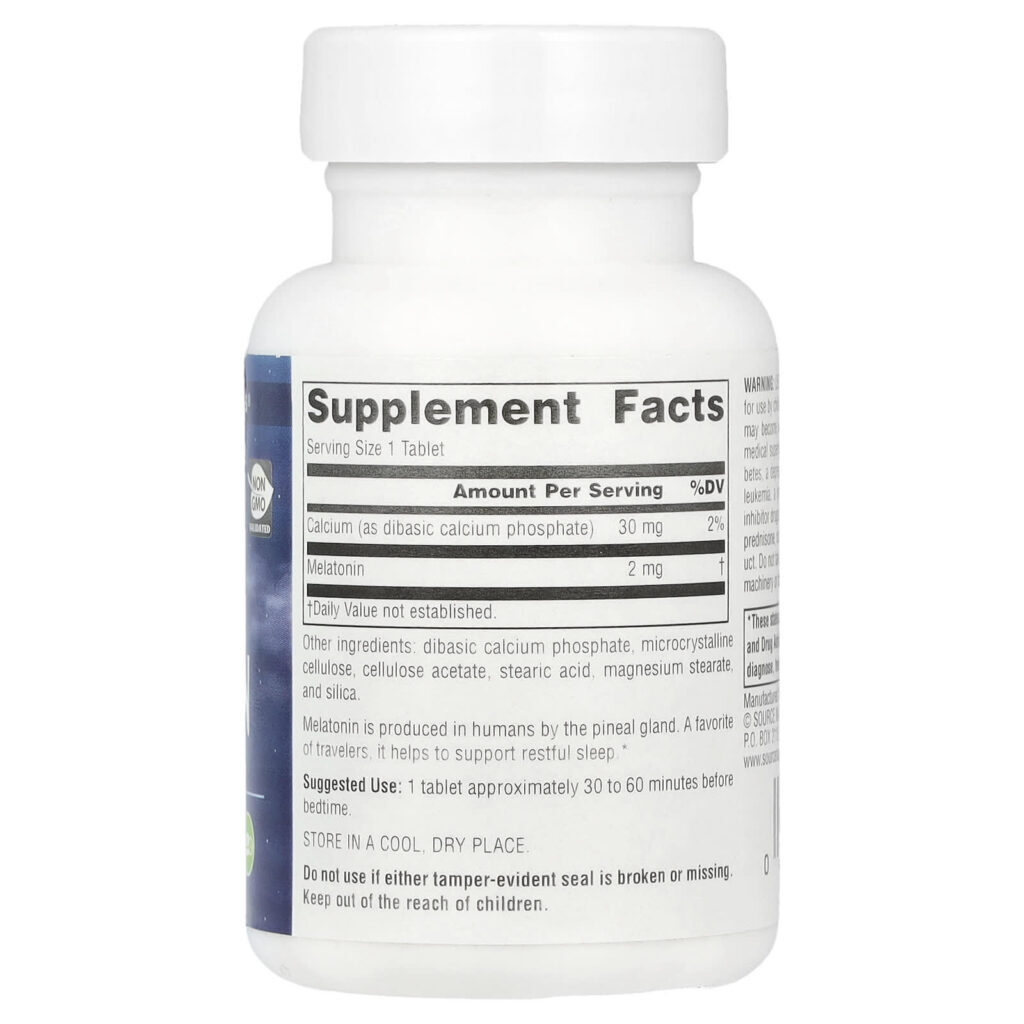 Source Naturals Sleep Science® Melatonina Liberação Programada 2 mg 60 Comprimidos - Imagem 2