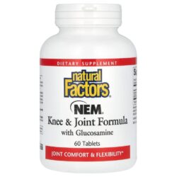 Natural Factors NEM Fórmula para Joelhos e Articulações com Glicosamina 60 Comprimidos