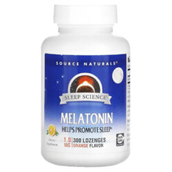 Source Naturals Ciência do Sono Melatonina Laranja 1 mg 300 Pastilhas