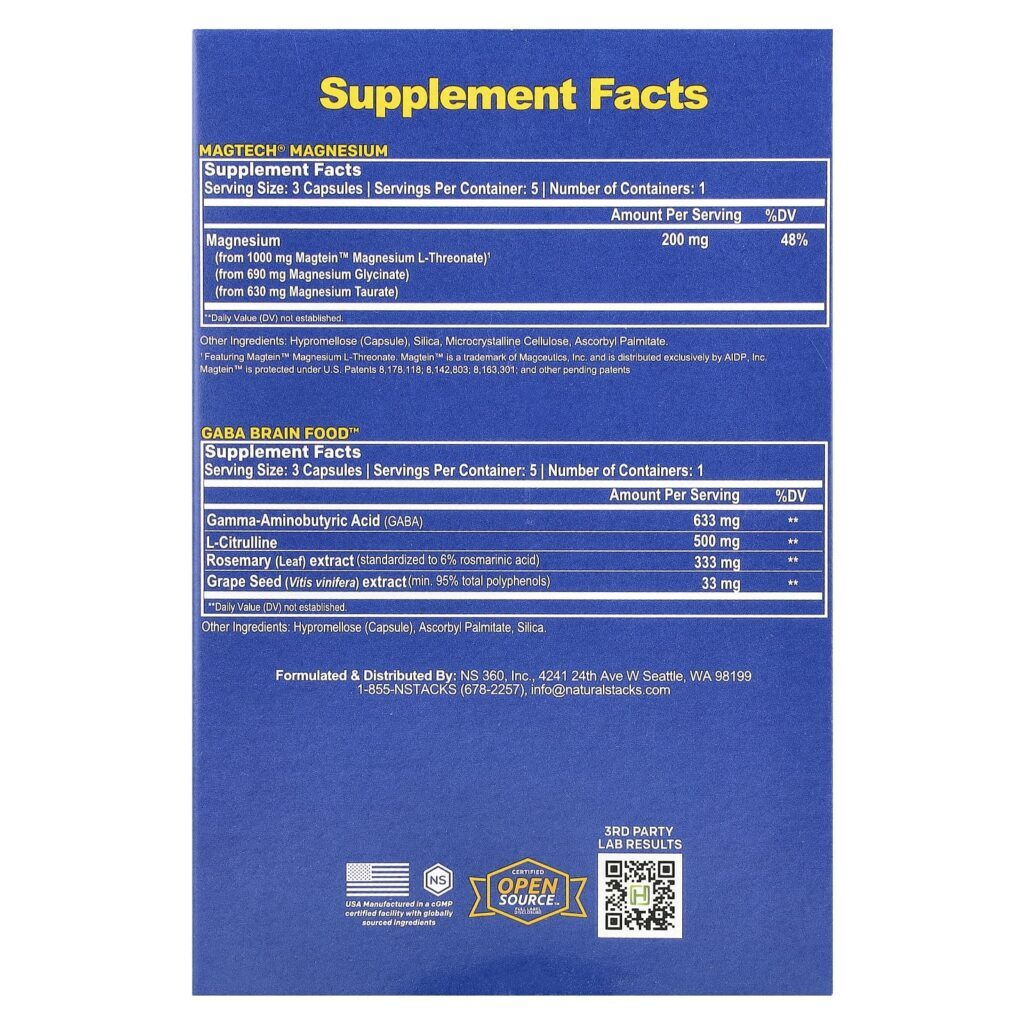 Natural Stacks Sleep Stack 2 Frascos 15 Cápsulas Vegetarianas Cada - Imagem 2