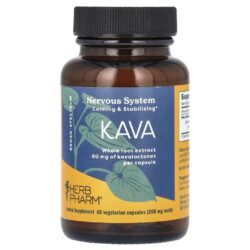 Herb Pharm Kava 60 Cápsulas Vegetarianas (200 mg por Cápsula)