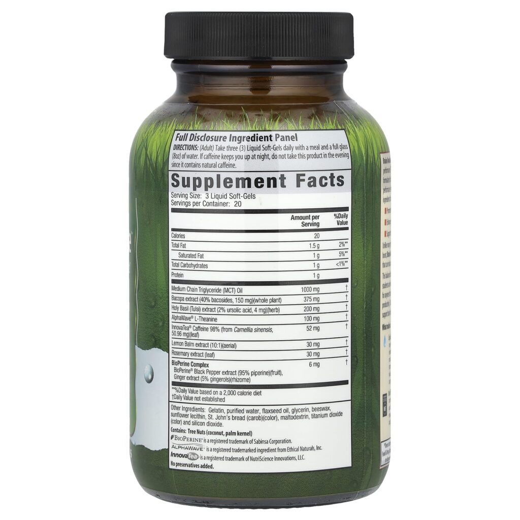 Irwin Naturals Brain Awake® 60 Cápsulas Softgel Líquidas - Imagem 2