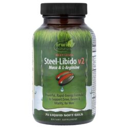 Irwin Naturals Steel-Libido® V2 Maca-Peruana e L-Arginina 75 Cápsulas Softgel Líquidas