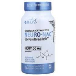 Nutri NEURO-NAC™ Glicina e NAC Etil Éster 60 Cápsulas Veganas
