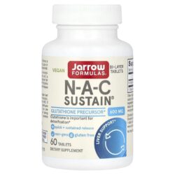Jarrow Formulas NAC Sustain Vegano 600 mg 60 Comprimidos