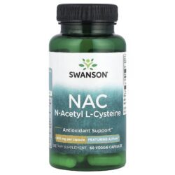 Swanson NAC 600 mg 60 Cápsulas Vegetais