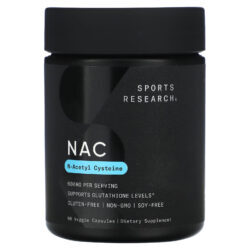 Sports Research NAC N-Acetil-Cisteína 600 mg 90 Cápsulas Vegetais