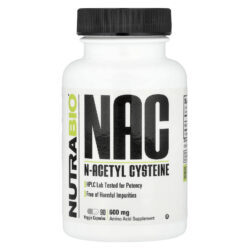 NutraBio NAC 600 mg 90 Cápsulas Vegetais