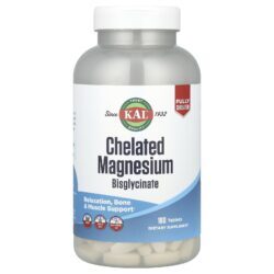 KAL Bisglicinato de Magnésio Quelato 180 Comprimidos (105 mg por Comprimido)