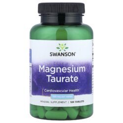 Swanson Magnésio Taurato 120 Comprimidos (100 mg por Comprimido)