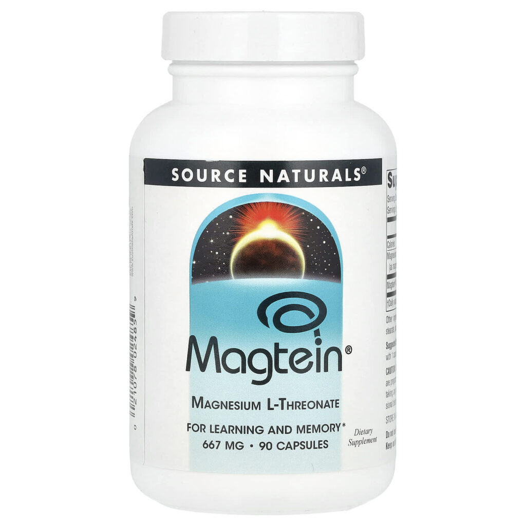 Source Naturals Magtein® L-Treonato de Magnésio 90 Cápsulas