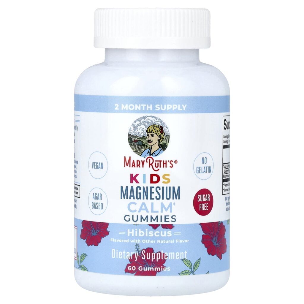 MaryRuths Gomas Calmantes de Magnésio para Crianças Hibisco 60 Gomas