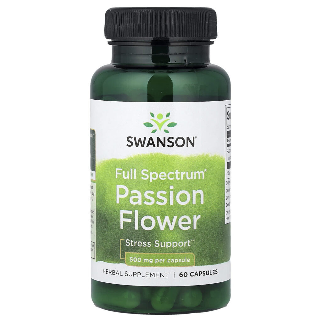 Swanson Passiflora Full Spectrum® 500 mg 60 Cápsulas