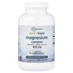 Micro Ingredients Complexo de Magnésio Triplo 300 Cápsulas (133 mg por Cápsula)