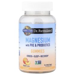 Garden of Life Magnésio com Gomas Pre e Probióticos Pêssego 60 Gomas