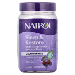 Natrol Gomas para Sono e Restauração Sem Melatonina Sabor Cereja 60 Gomas