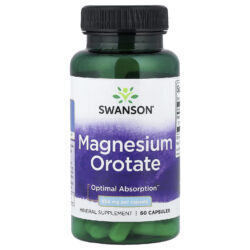 Swanson Orotato de Magnésio 654 mg 60 Cápsulas