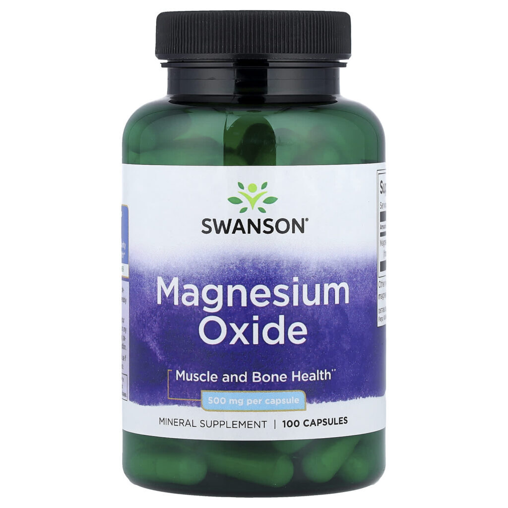 Swanson Óxido de Magnésio 500 mg 100 Cápsulas