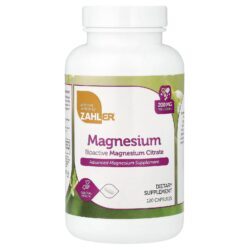 Zahler Magnésio Citrato de Magnésio Bioativo 200 mg 120 Cápsulas