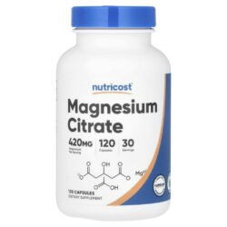 Nutricost Citrato de Magnésio 120 Cápsulas (105 mg por Cápsula)