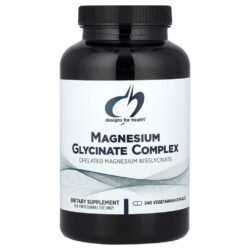 Designs For Health Magnesium Glycinate Complex 240 Vegetarian Capsules (150 mg per Capsule)