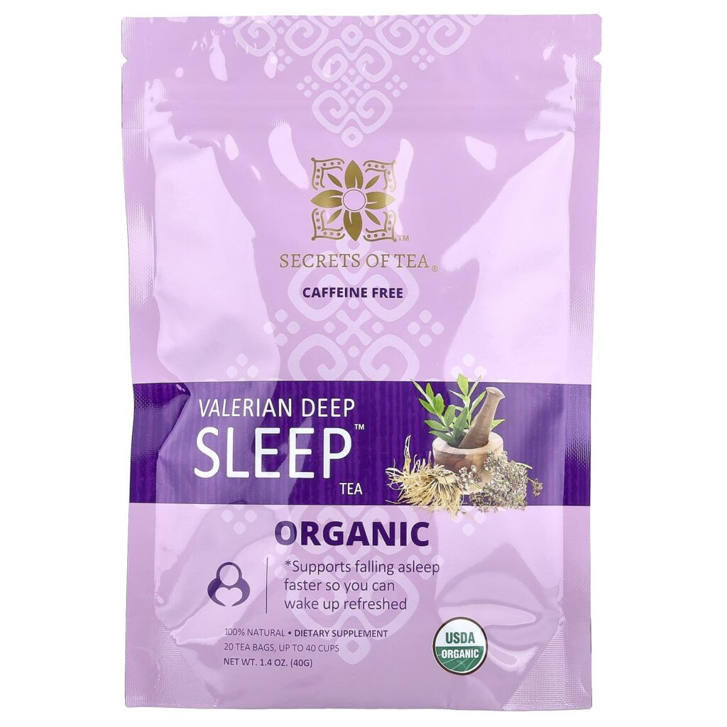 Secrets of Tea Chá Orgânico Valerian Deep Sleep™ Sem Cafeína 20 Saquinhos de Chá 40 g (14 oz)
