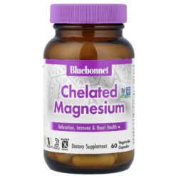 Bluebonnet Nutrition Magnésio Quelato 60 Cápsulas Vegetais (100 mg por Cápsula)