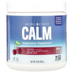 Natural Vitality CALM® Mistura para Bebida de Suplemento de Magnésio Cereja 226 g (8 oz)