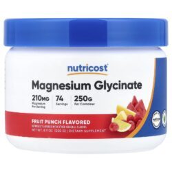 Nutricost Glicinato de Magnésio Ponche de Frutas 250 g (89 oz)
