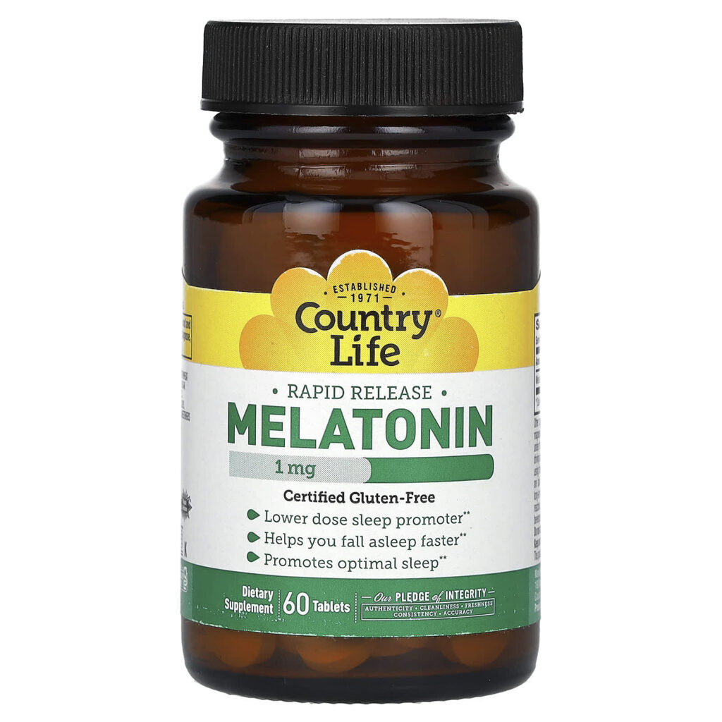 Country Life Melatonina Liberação Rápida 1 mg 60 Comprimidos