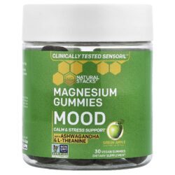 Natural Stacks Gomas de Magnésio Humor Maçã Verde 30 Gomas Veganas