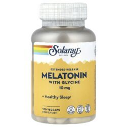 Solaray Melatonina de Liberação Prolongada com Glicina 100 VegCaps