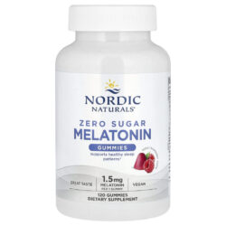 Nordic Naturals Gomas de Melatonina com Zero Açúcares Framboesa 15 mg 120 Gomas