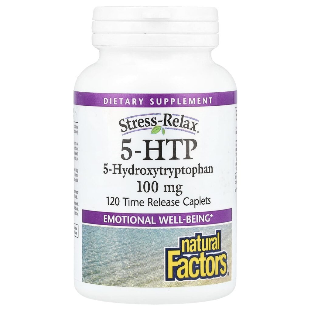 Natural Factors Stress-Relax 5-HTP 100 mg 120 Cápsulas de Liberação Programada