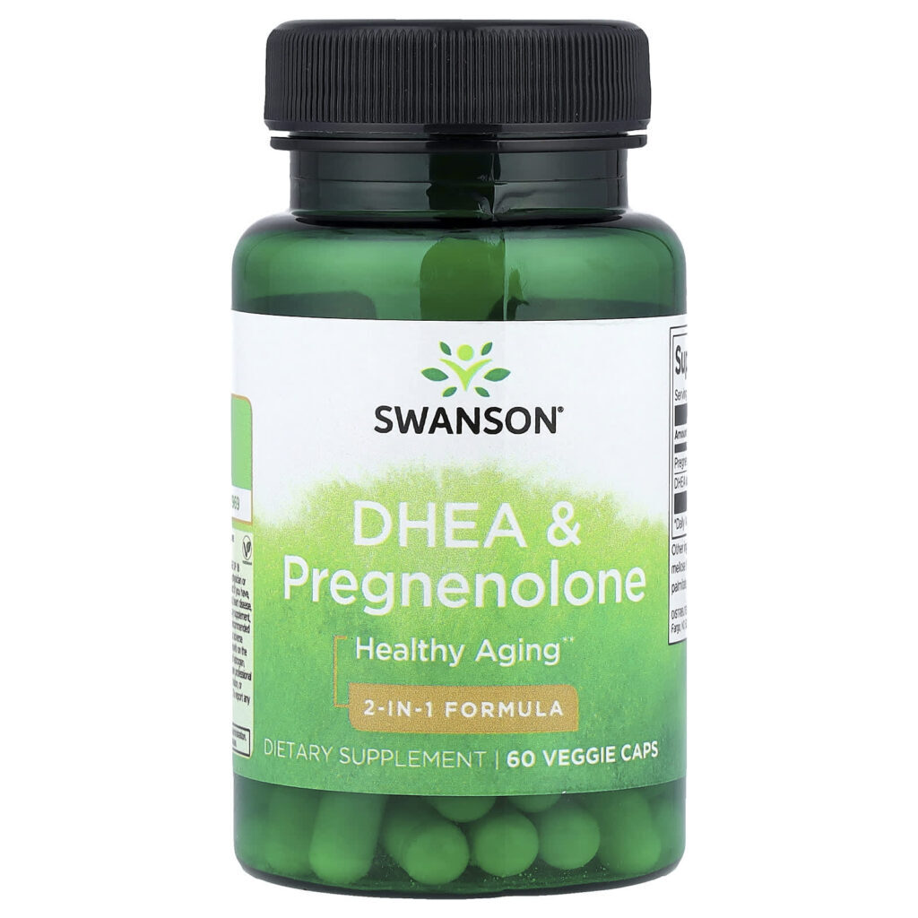 Swanson DHEA e Pregnenolona 60 Cápsulas Vegetais