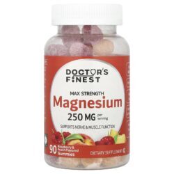 Doctors Finest Magnésio Framboesa e Pêssego 90 Gomas (83 mg por Goma)