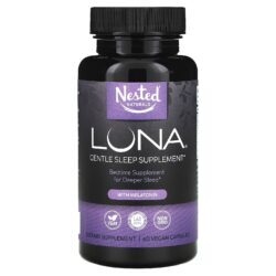 Nested Naturals Luna Suplemento Suave para Sono com Melatonina 60 Cápsulas Veganas