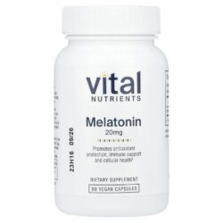 Vital Nutrients Melatonina 20 mg 60 Cápsulas Veganas