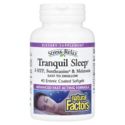 Natural Factors Stress-Relax Tranquil Sleep 45 Cápsulas Softgel com Revestimento Entérico