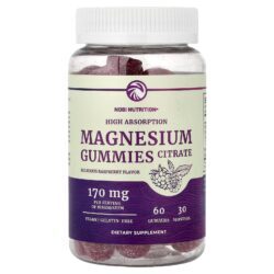Nobi Nutrition Gomas de Citrato de Magnésio Alta Absorção Framboesa 60 Gomas (85 mg por Goma)