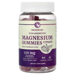 Nobi Nutrition Gomas de Citrato de Magnésio Alta Absorção Framboesa 60 Gomas (85 mg por Goma)