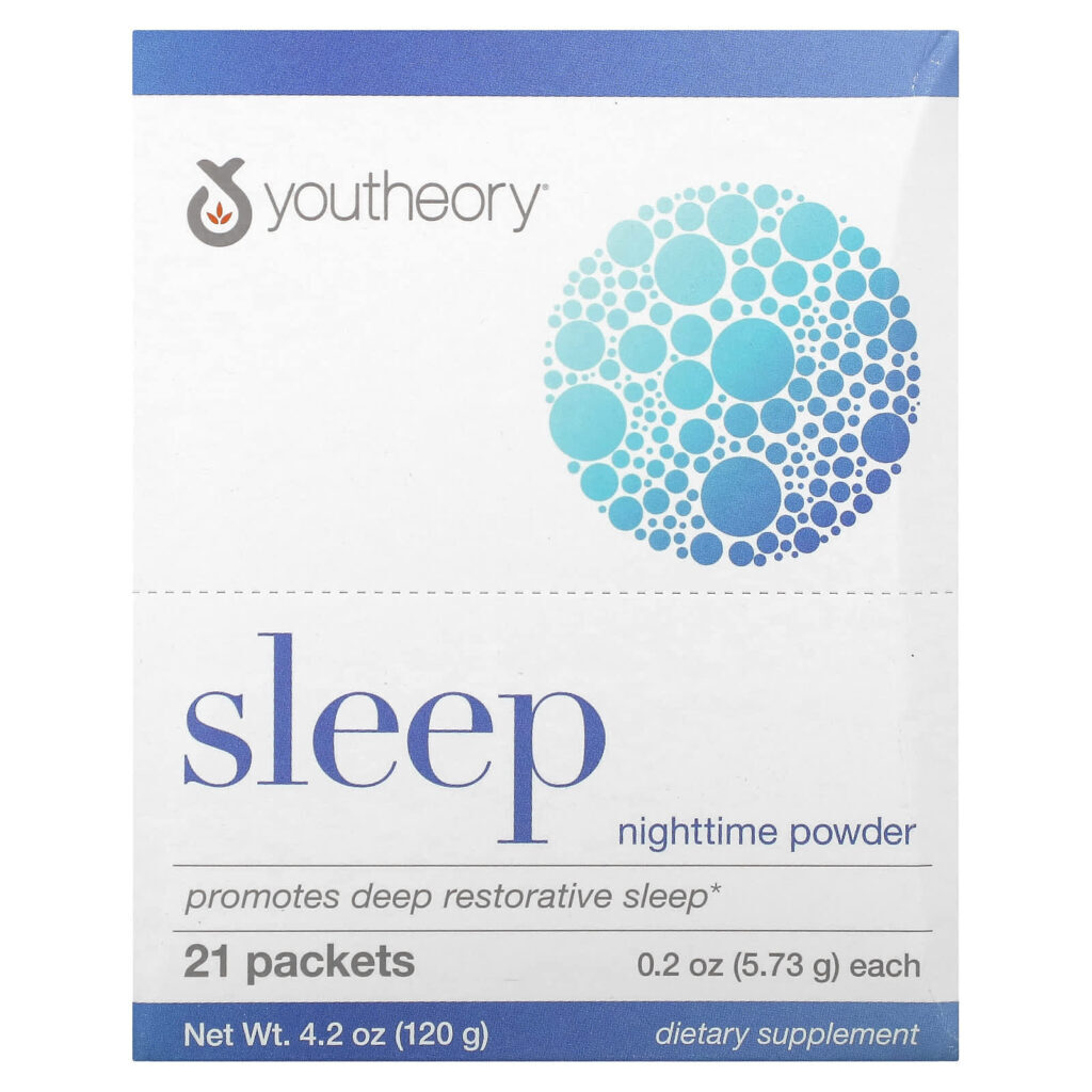 Youtheory Sono Pó Noturno 21 Pacotes 573 g (02 oz) Cada