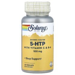 Solaray 5-HTP com Vitamina C e B-6 60 VegCaps