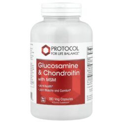 Protocol for Life Balance Glicosamina e Condroitina com MSM 180 Cápsulas Vegetais
